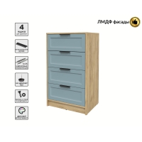 Kомод Тренд КТ-К60 (Дуб золотой ЛДСП/ Океан ЛМДФ) Ш600 В1020 Г451